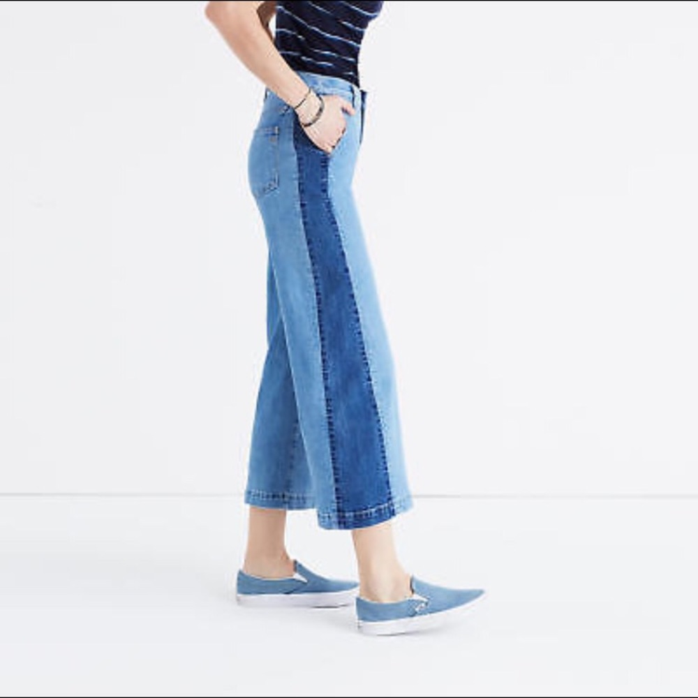 Madewell Wide-Leg Crop: Two Tone Edition